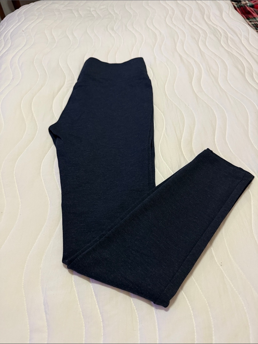 LOFT Black Ribbed Waistband Leggings 4 S